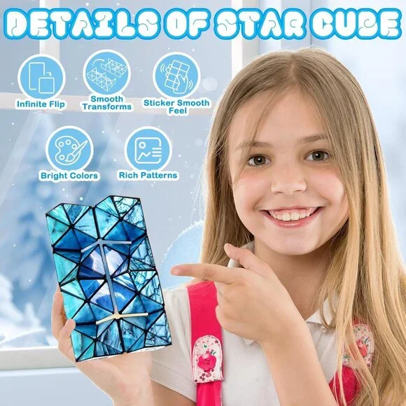 2 in 1 Magic Cube Set, Fidget Toy for Kids Adults, Yoshimoto Cube for Ages 8-12, - Picture 6 of 8